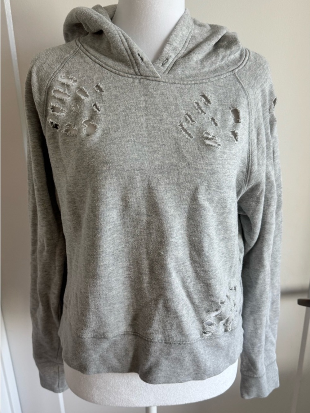 Spiritual Gangster Distressed Grey Hoodie Sweatshirt